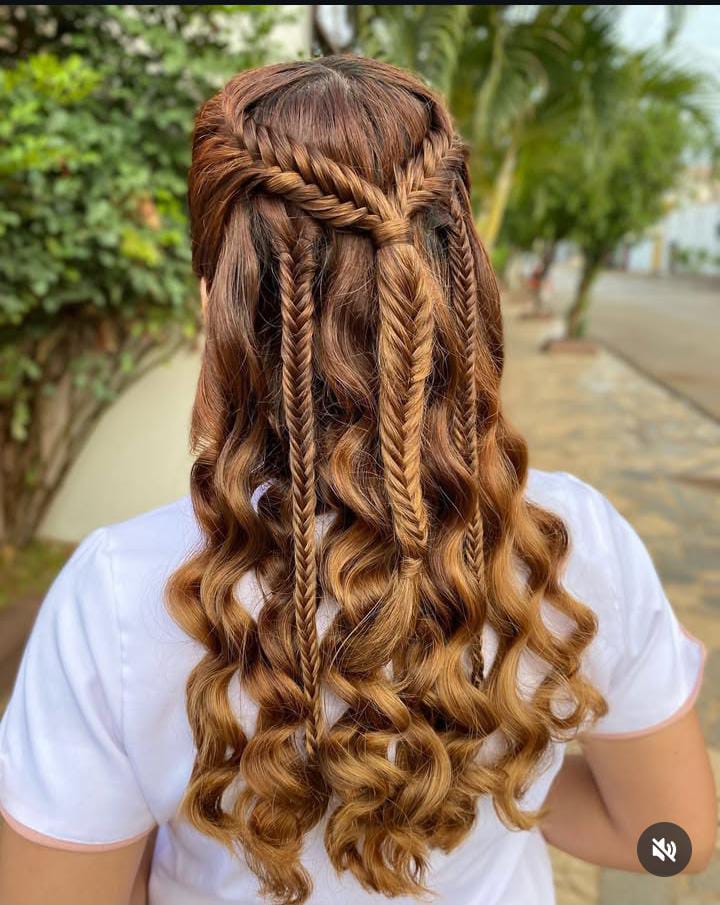 Penteado com brilho